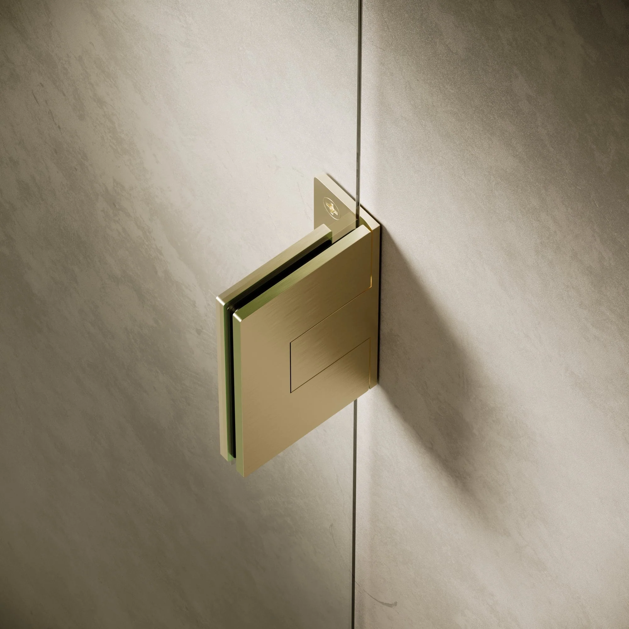 Cabina Brushed Gold Frameless Hinged Bath Shower Screen 800mm - Image 6