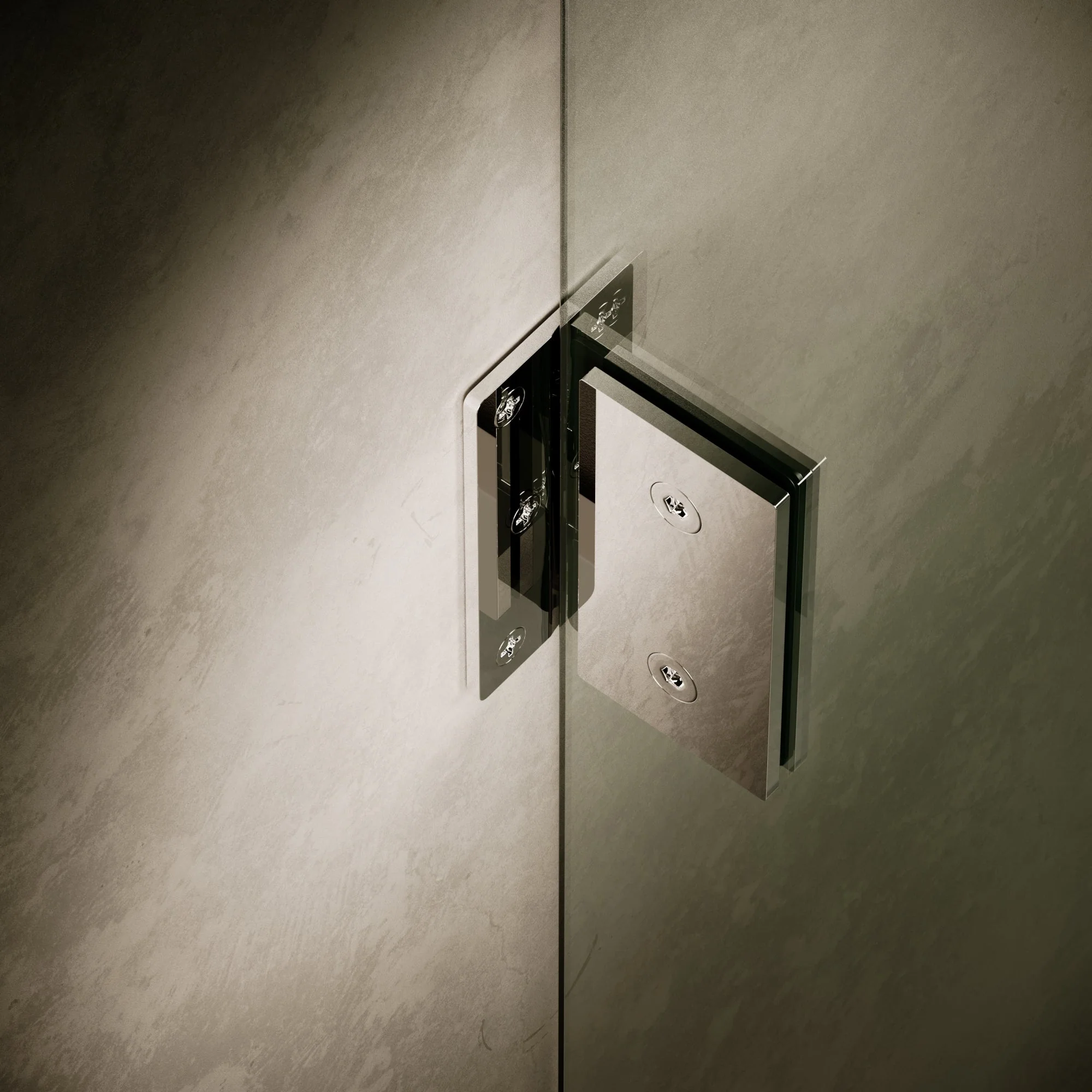 Cabina Chrome Frameless Hinged Bath Shower Screen 800mm - Image 7