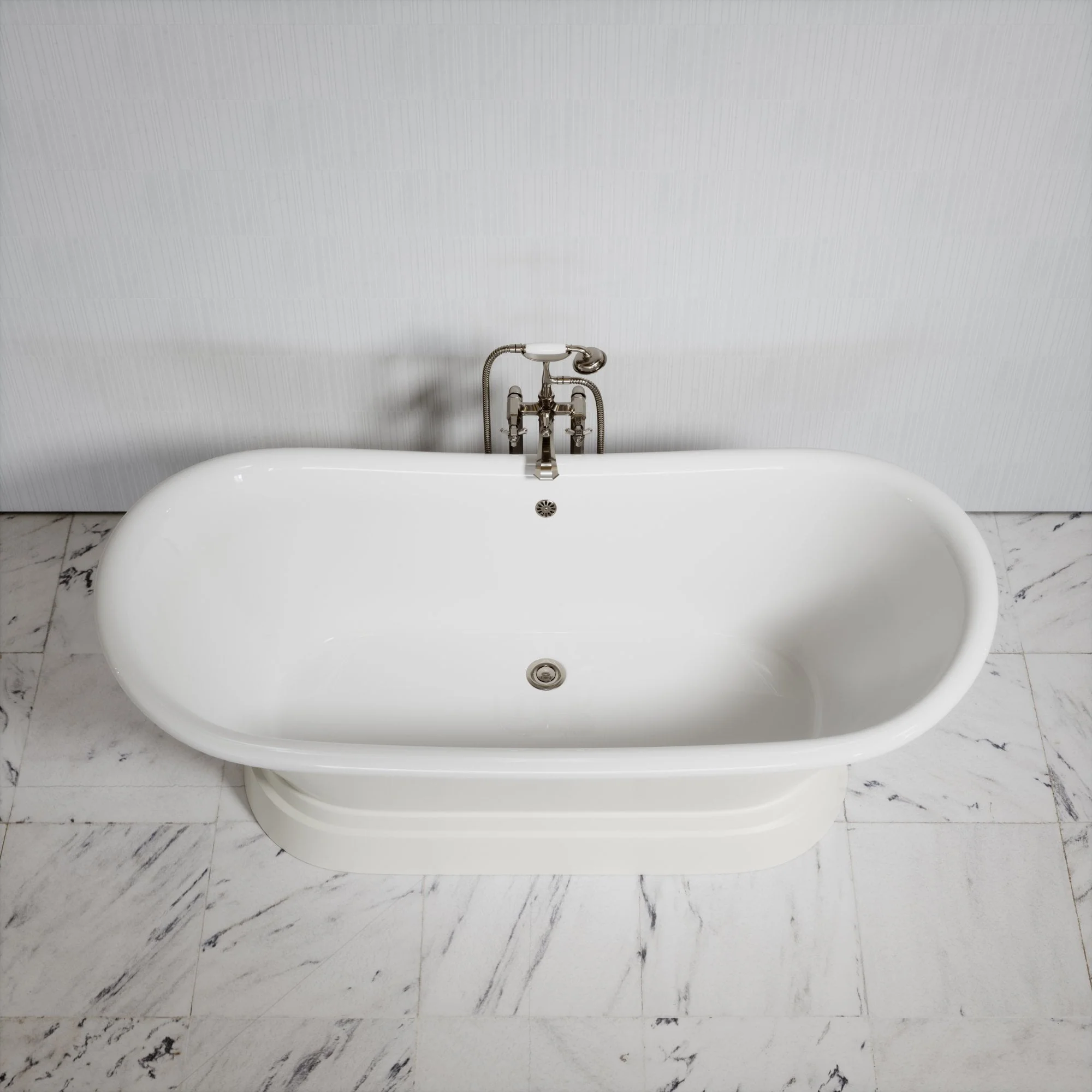 Charsley Matte Cream Freestanding Roll Top Cast Iron Bath 1500mm - Image 3