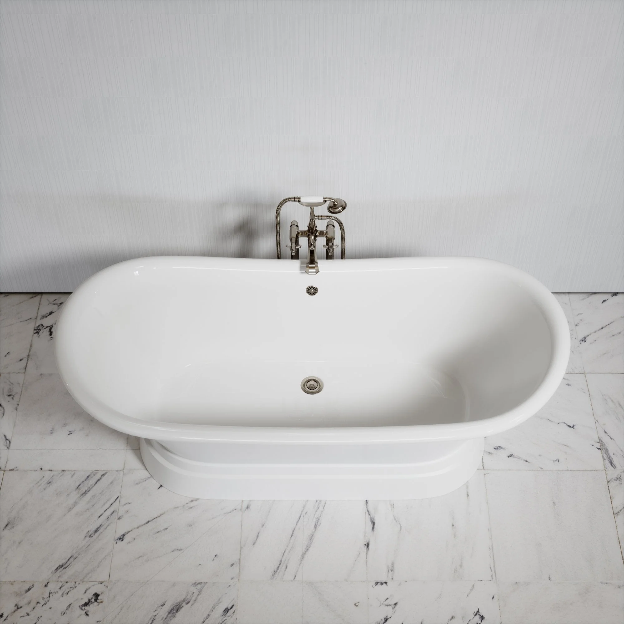 Charsley Matte White Freestanding Roll Top Cast Iron Bath 1500mm - Image 3