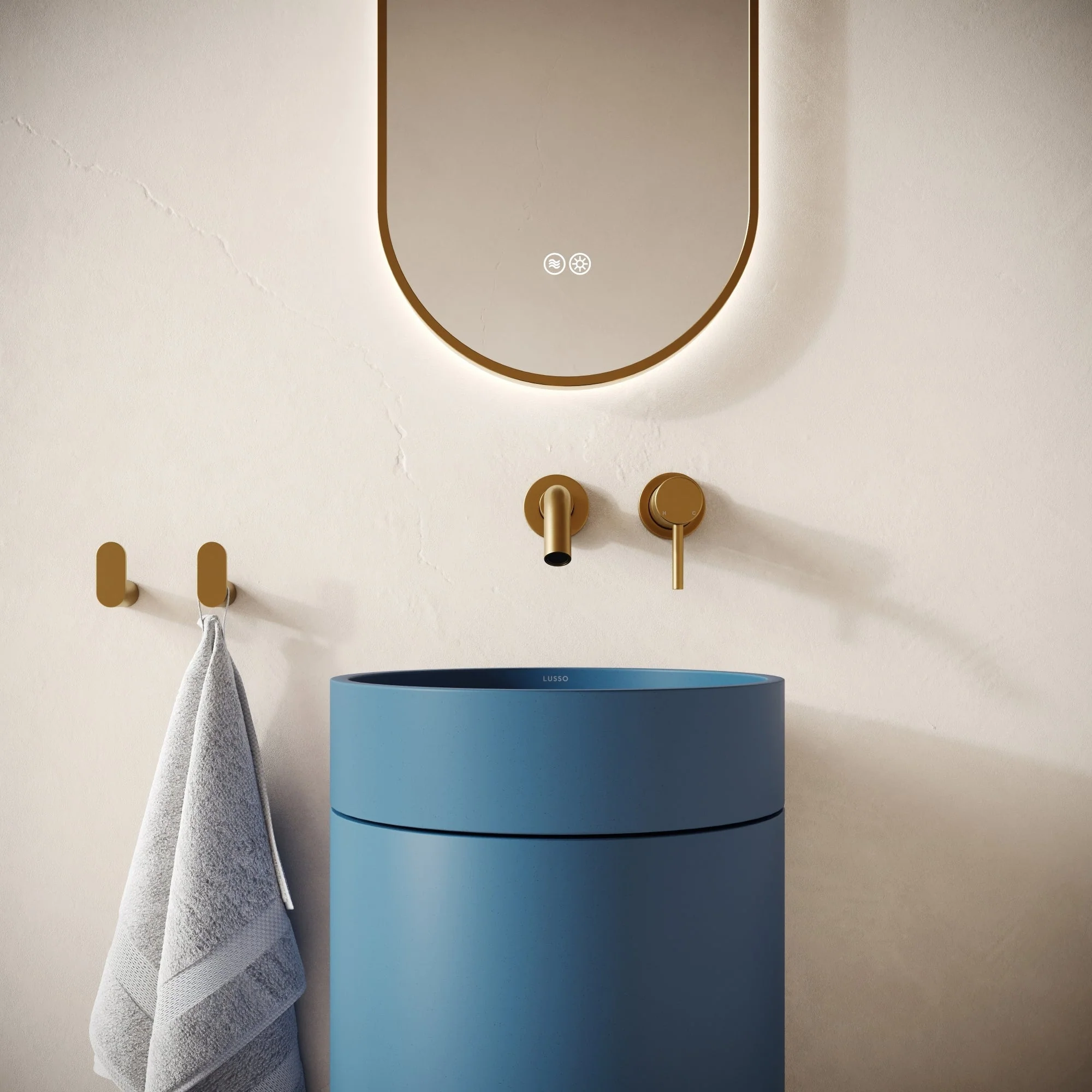 Colonna Azure Concrete Freestanding Basin 400mm - Image 4