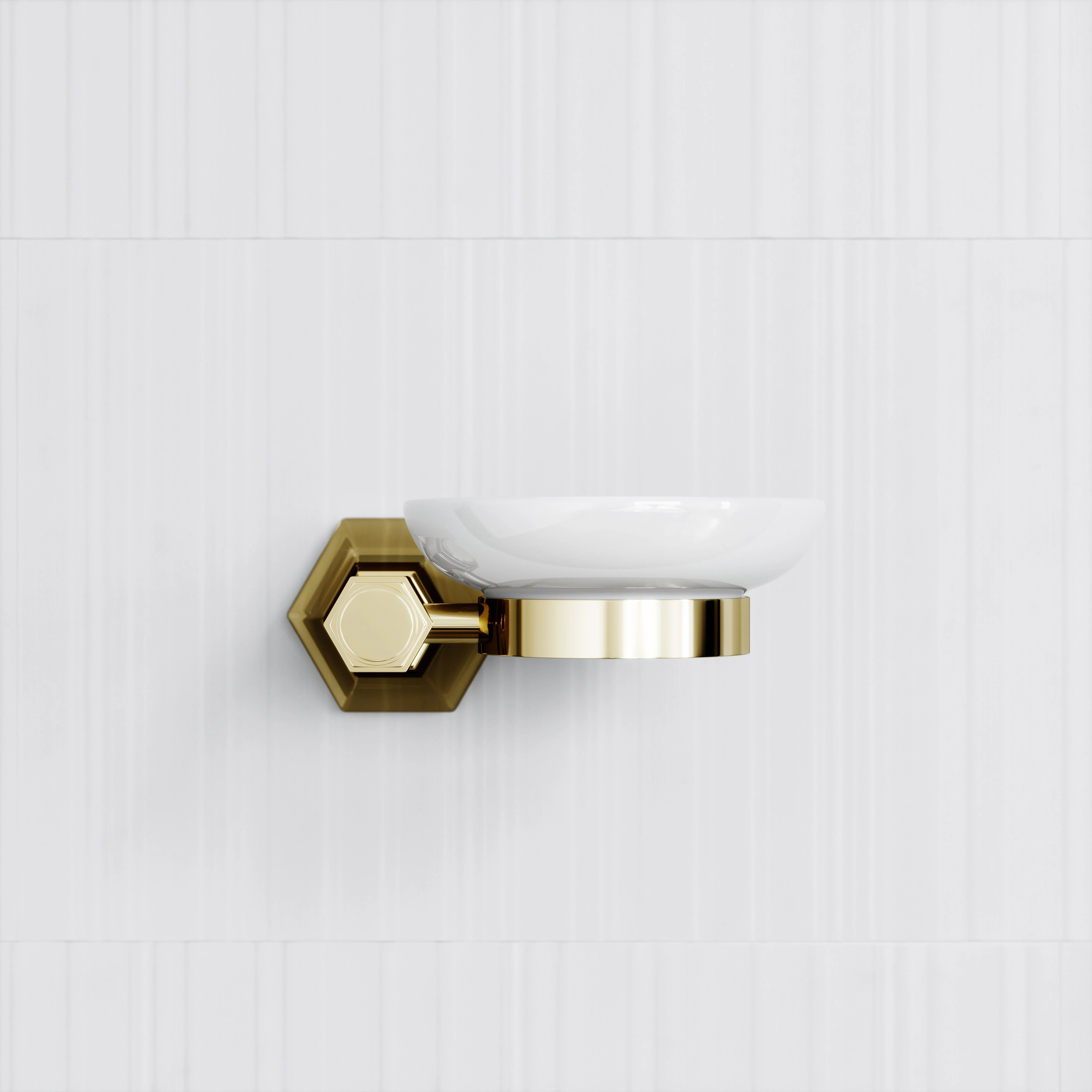 Eton Polished Brass Wall Mounted Soap Dish - Image 4