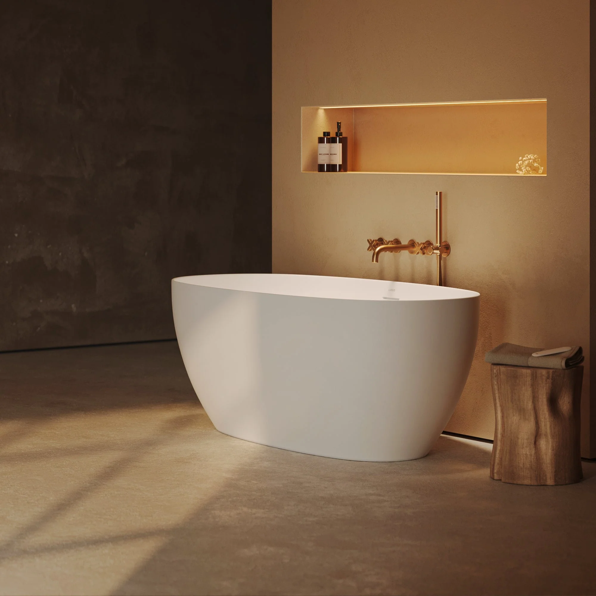 Lusso Light Mimi AirWave White Freestanding Air Spa Bath 1500mm - Image 4
