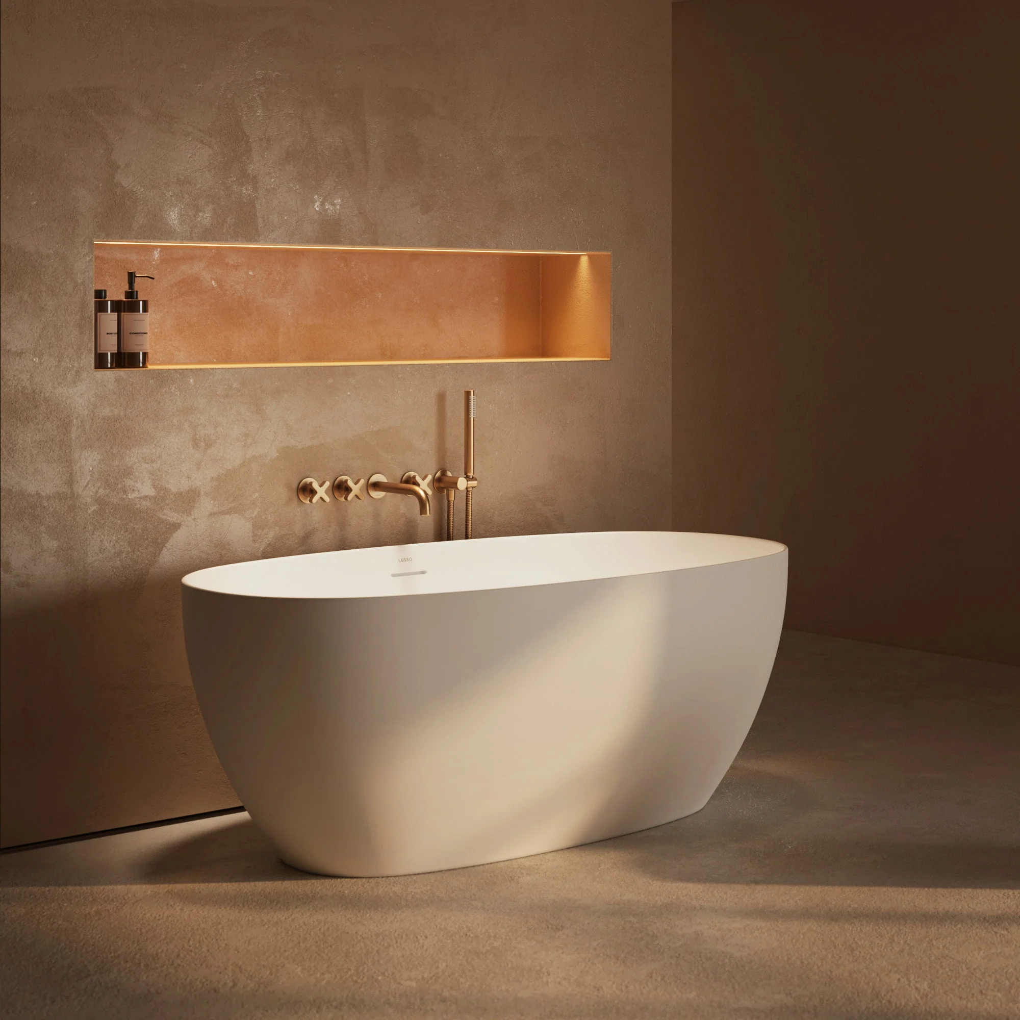Lusso Light Mimi AirWave White Freestanding Air Spa Bath 1500mm - Image 5