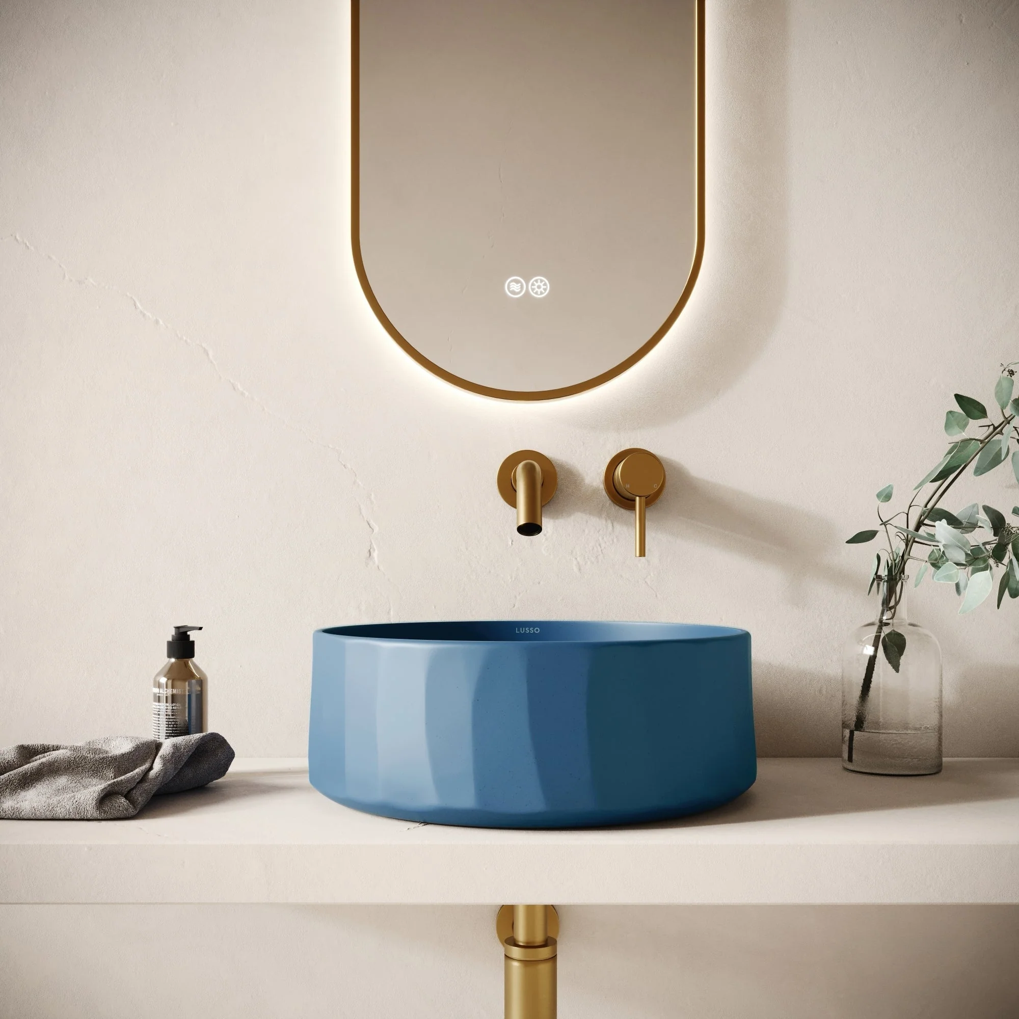 Scolpire Azure Concrete Countertop Basin 420mm - Image 3
